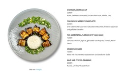 Verschiedene Salate – Fertiges Website-Design