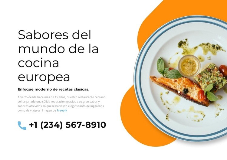 cocina europea Creador de sitios web HTML