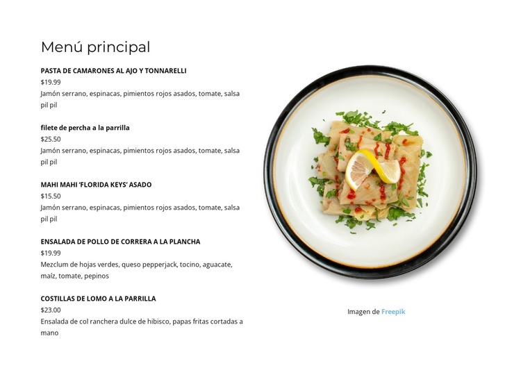 Bocadillos para todos los gustos Plantilla HTML