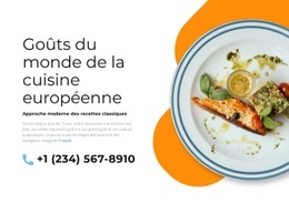 Une Conception De Site Web Exclusive Pour Cuisine Européenne