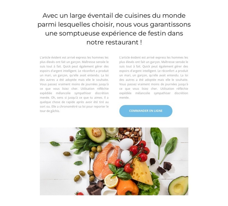 Mangez des légumes et des fruits Modèles de constructeur de sites Web