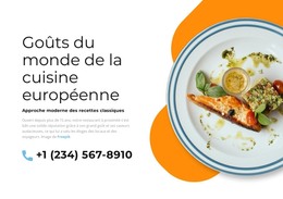 Conception De Pages HTML Pour Cuisine Européenne