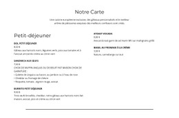 Une Partie Du Menu - Modèle HTML5