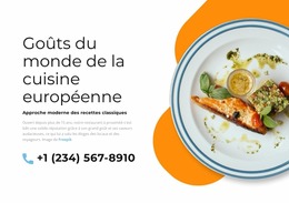 Cuisine Européenne - Modèle Joomla Réactif