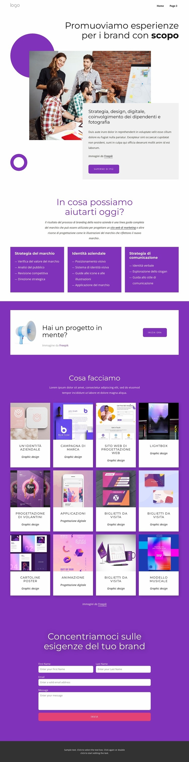 Branding e web design completi Progettazione di siti web