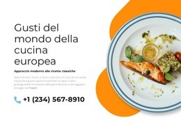 Cucina Europea - Modello Semplice Di Una Pagina