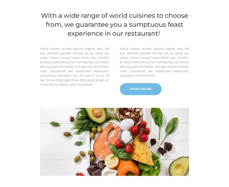 Eat vegetables and fruits Joomla Page Builder