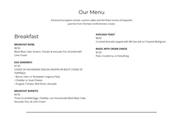 Part Of The Menu