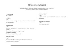 Een Deel Van Het Menu