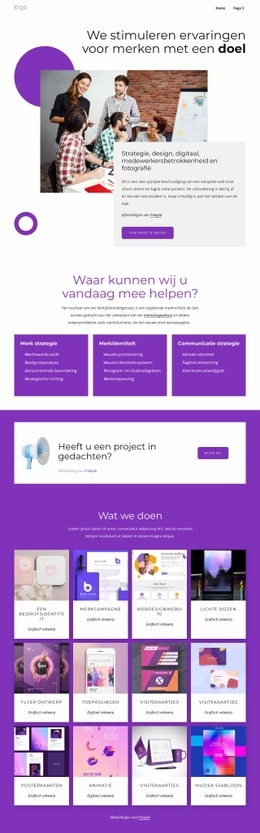 Volledige Huisstijl En Webdesign Html5 Responsieve Sjabloon