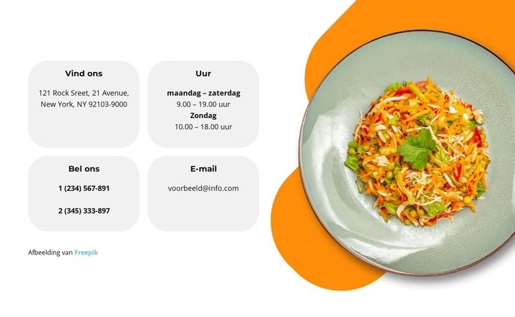 Onze restaurants HTML5-sjabloon