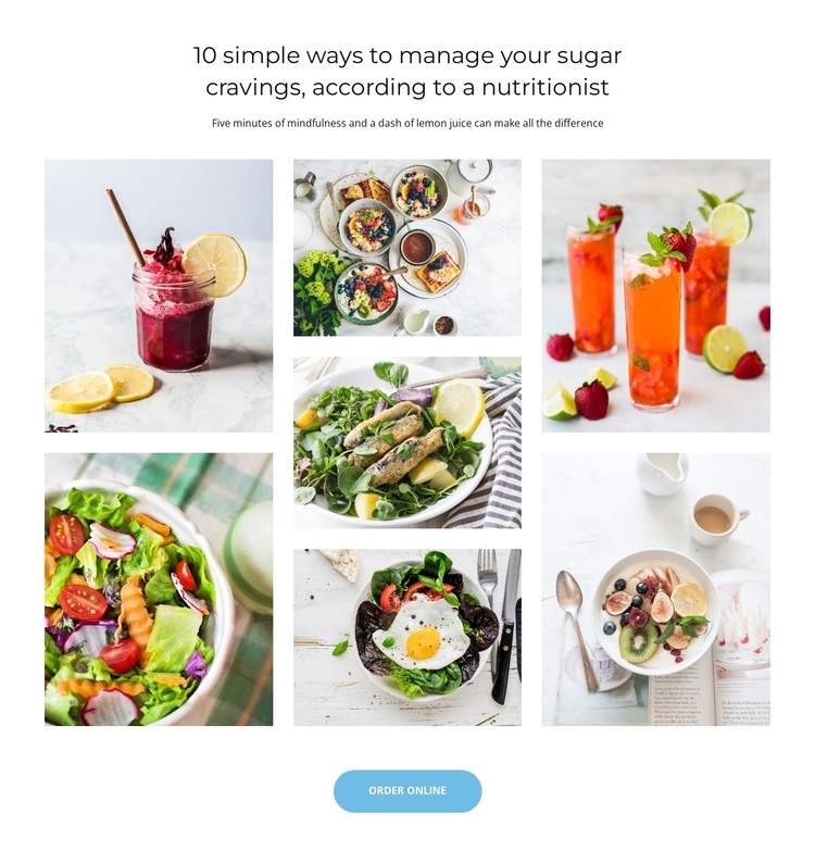 Eliminate Sugar One Page Template