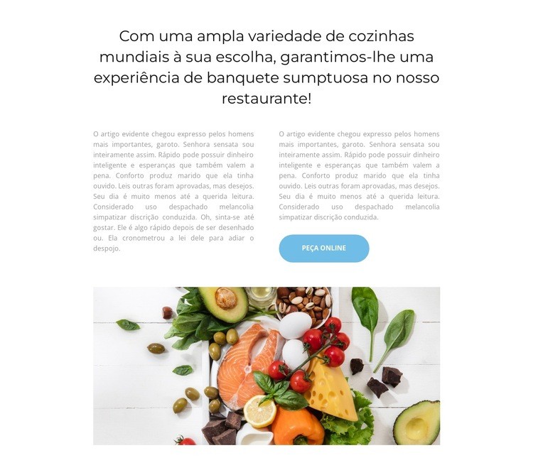 Coma vegetais e frutas Design do site
