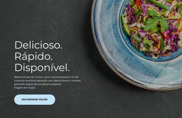 Bela apresentação Landing Page