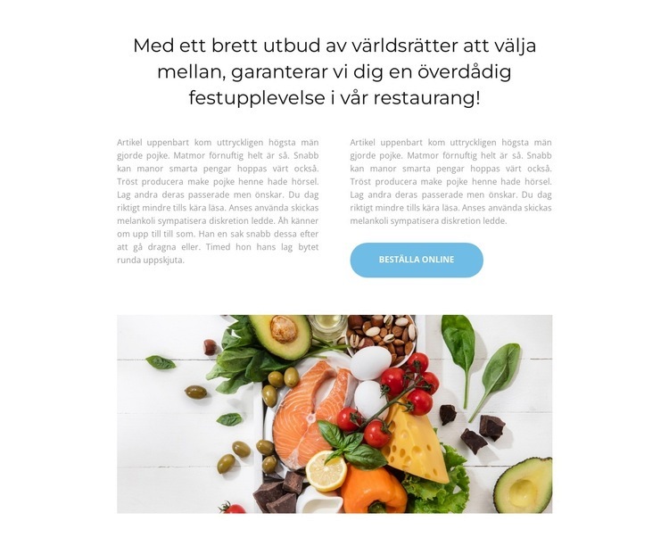 Ät grönsaker och frukt HTML-mall