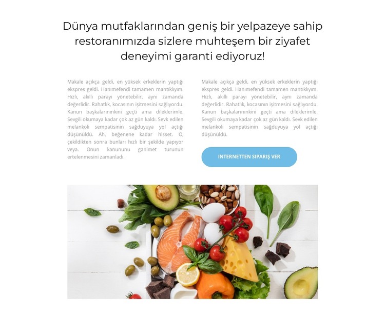 Sebze ve meyve yiyin HTML Şablonu