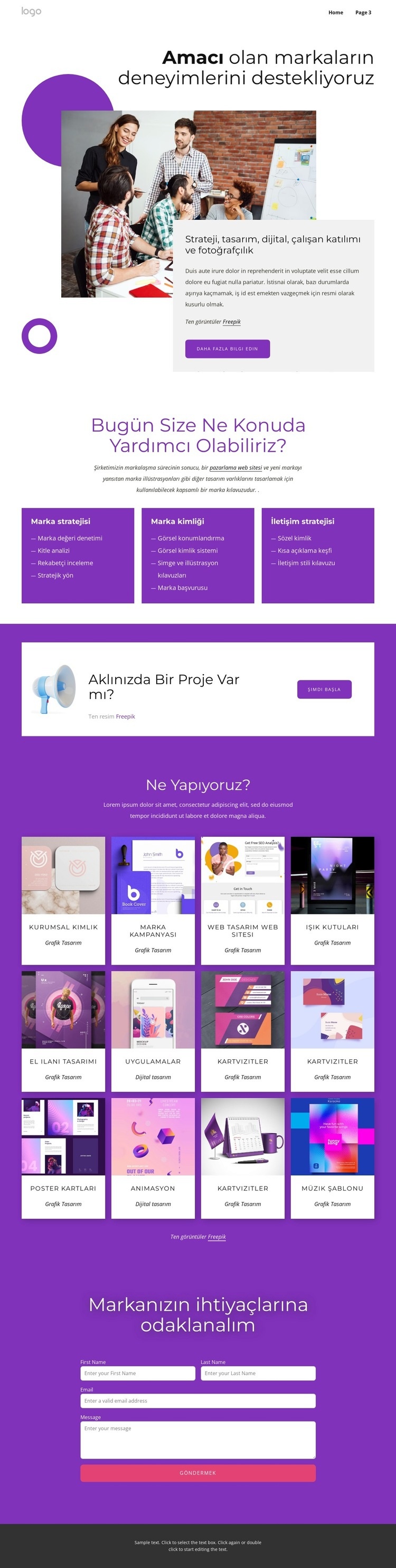 Tam markalama ve web tasarımı Web Sitesi Mockup'ı