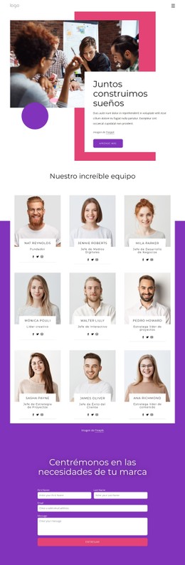 Juntos Construimos Sueños Plantilla HTML CSS Responsiva