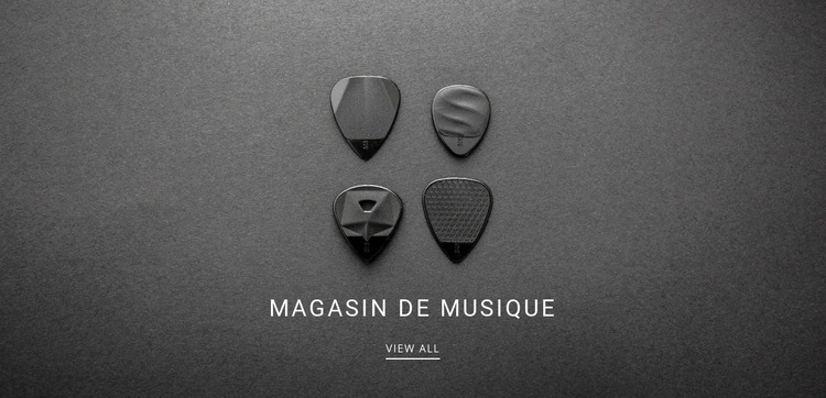 Magasin de musique Maquette de site Web