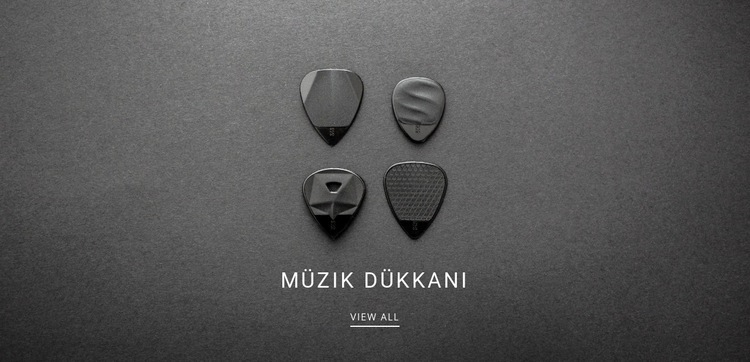 Müzik dükkanı Web Sitesi Mockup'ı