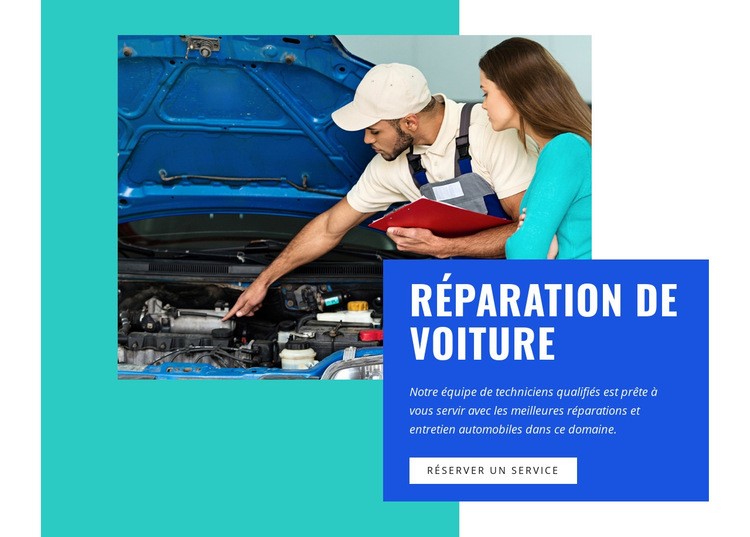 Réparation et services électriques automobiles Maquette de site Web
