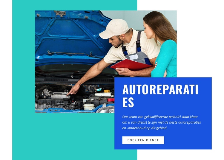 Auto elektrische reparatie en services Website Builder-sjablonen