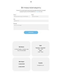 Bir Masa Rezervasyonu - Duyarlı HTML5 Şablonu