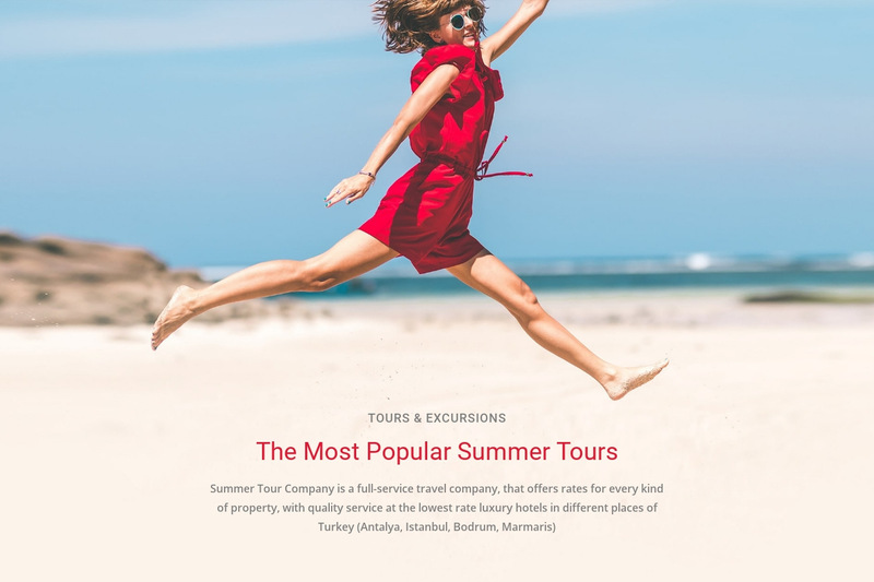 Popular summer tours  Wix Template Alternative