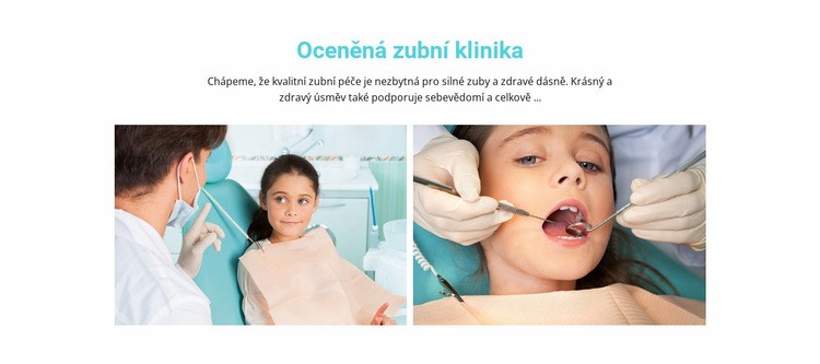 Dětská zubní péče Šablona HTML