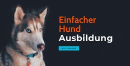 Online Hundeausbildungsakademie Saubere Und Minimale Vorlage