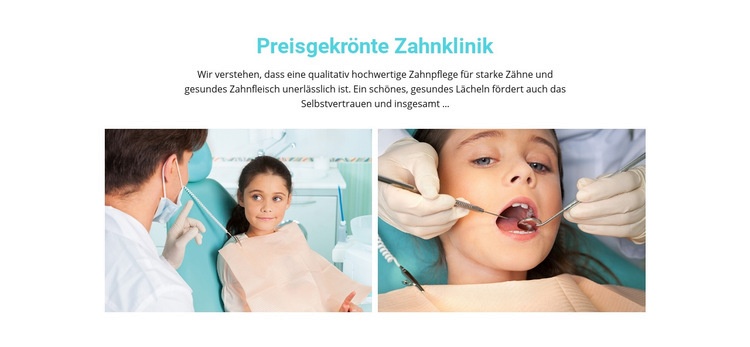 Kinder Zahnpflege HTML5-Vorlage