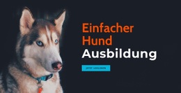 Online Hundeausbildungsakademie - Responsive Website-Vorlagen