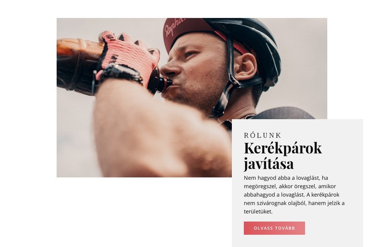 Motorsport és kerékpárjavítás HTML Sablon