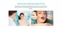 Tandheelkundige Zorg Voor Kinderen - Sjabloon Voor Één Pagina