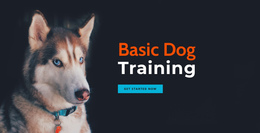 Online Dog Training Academy One Page Template