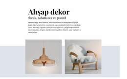 Pozitif Dekor Için Duyarlı Web Şablonu