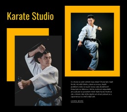 Sportovní Karate Studio Bezplatná Šablona