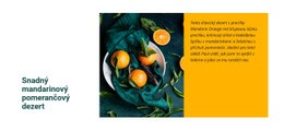 Mandarinový Pomerančový Dezert Design Webových Stránek