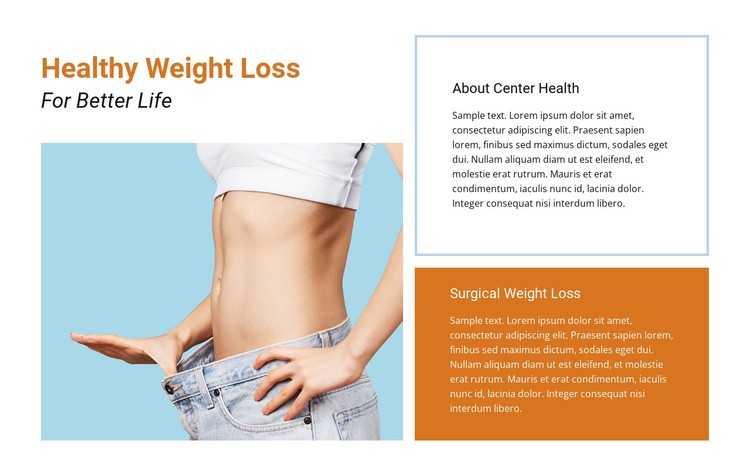 Healthcare and losing weight CSS Template