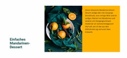 Mandarinen-Dessert Website-Design