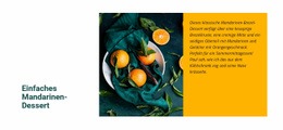 Mandarinen-Dessert - Inspiration Für Website-Modelle