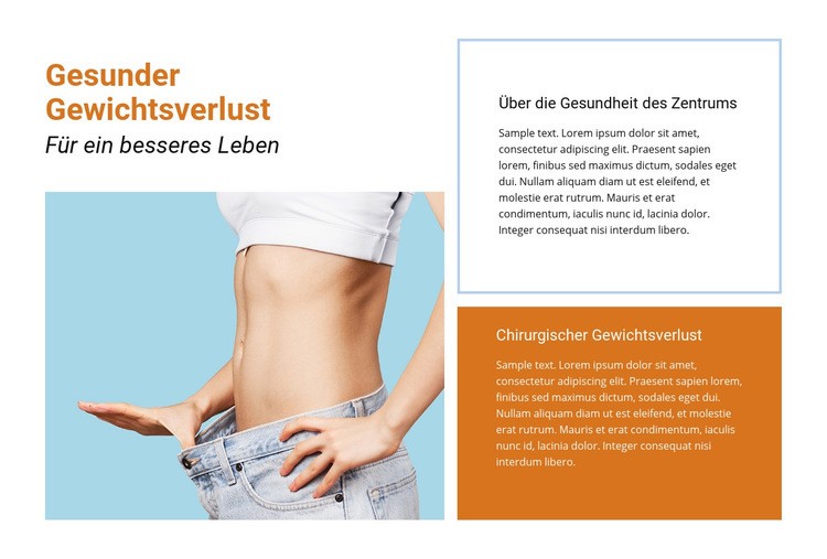 Gesundheitswesen und Abnehmen Website-Modell