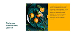 Mandarinen-Dessert – Website-Design-Vorlage