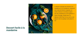 Site WordPress Pour Dessert À La Mandarine