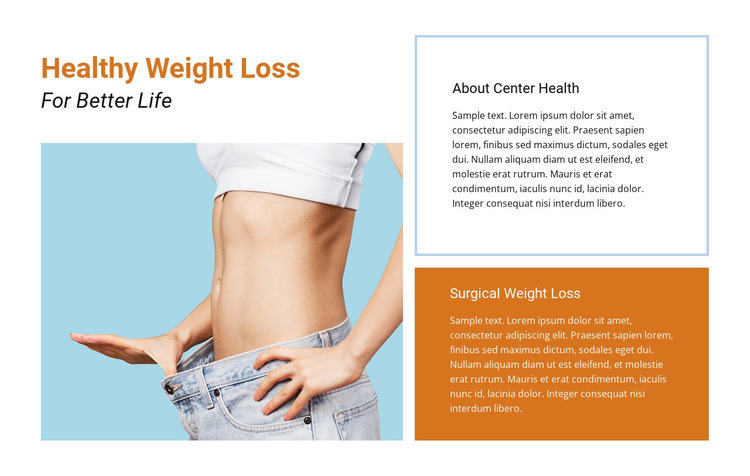 Healthcare and losing weight HTML5 Template