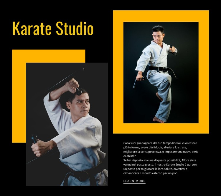 Studio di karate sportivo Modello CSS