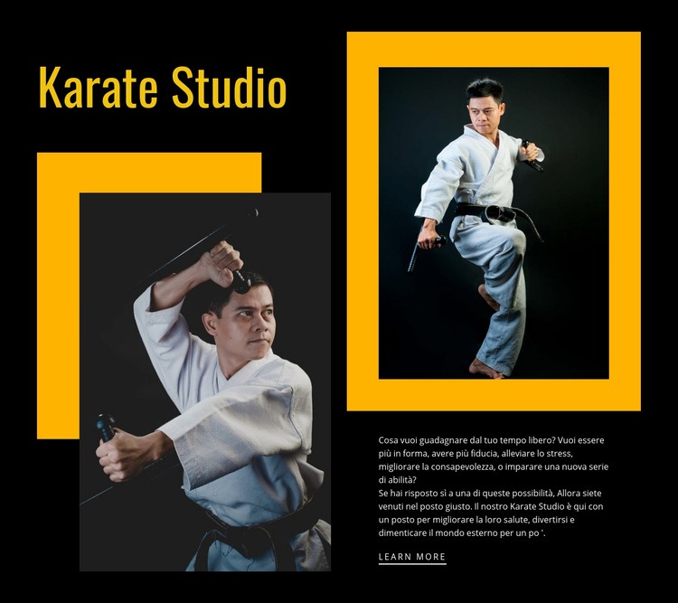 Studio di karate sportivo Modello