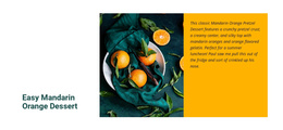 Mandarin Orange Dessert Joomla Template