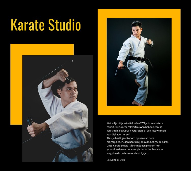 Sport karate studio CSS-sjabloon