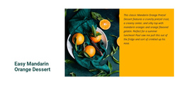 Mandarin Orange Dessert - Free Download One Page Template